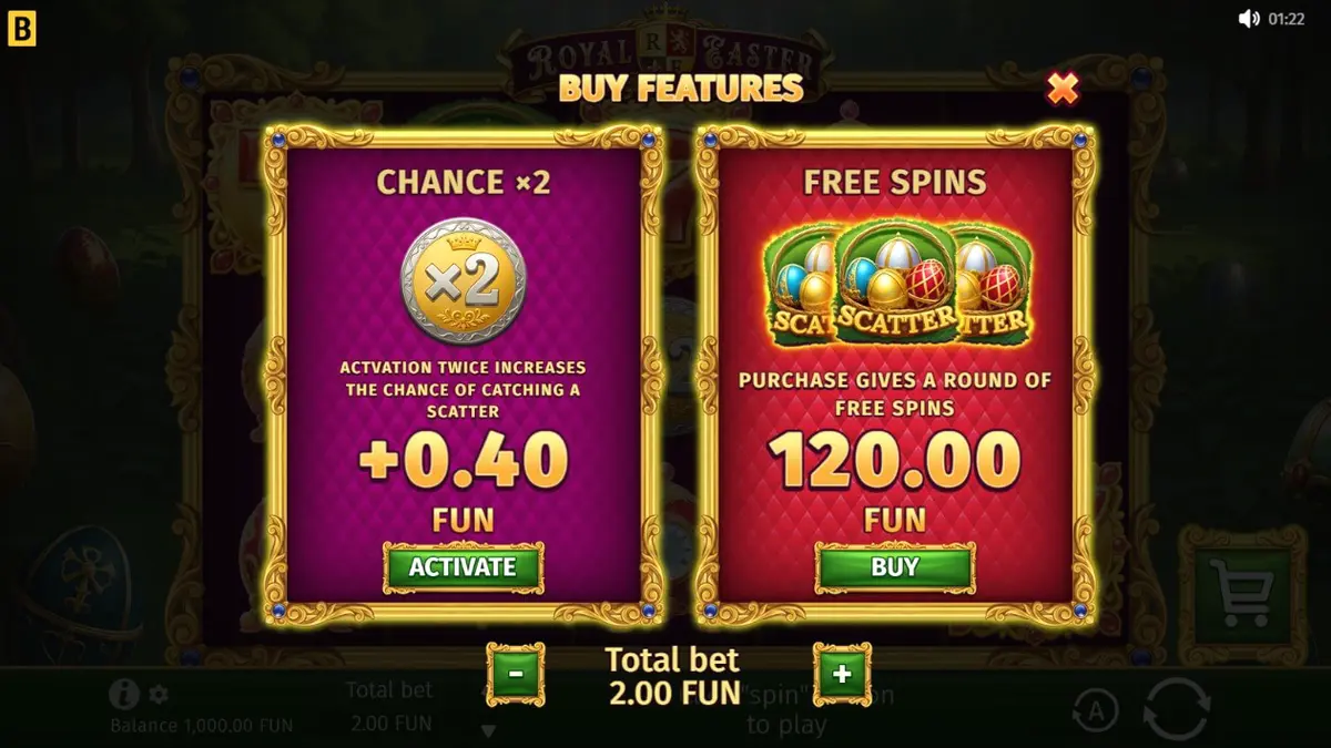 Tampilan visual slot Royal Easter dengan telur Fabergé yang mewah