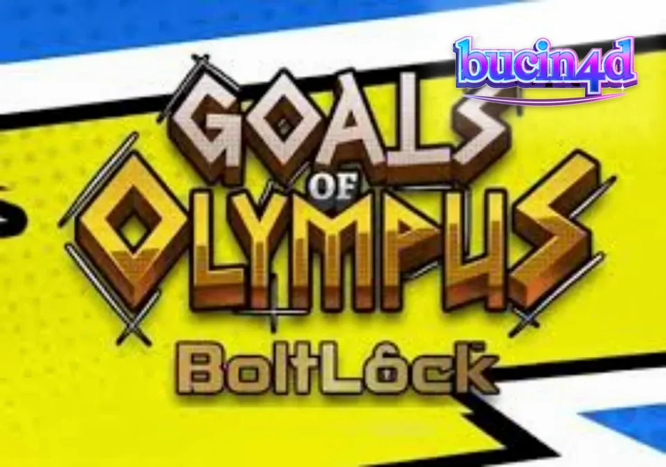 Tampilan grid 5x5 pada slot Goals of Olympus BoltLock dengan tema mitologi dan sepak bola.